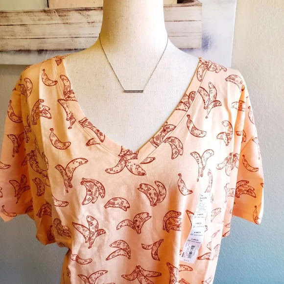 SONOMA | NWT Everyday V-Neck Tee w/ Bananas sz 3X - Picture 2 of 9